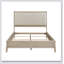 Mobilier de chambre à coucher classique en bois massif avec tête de lit pour grand lit à finition beige 1pc