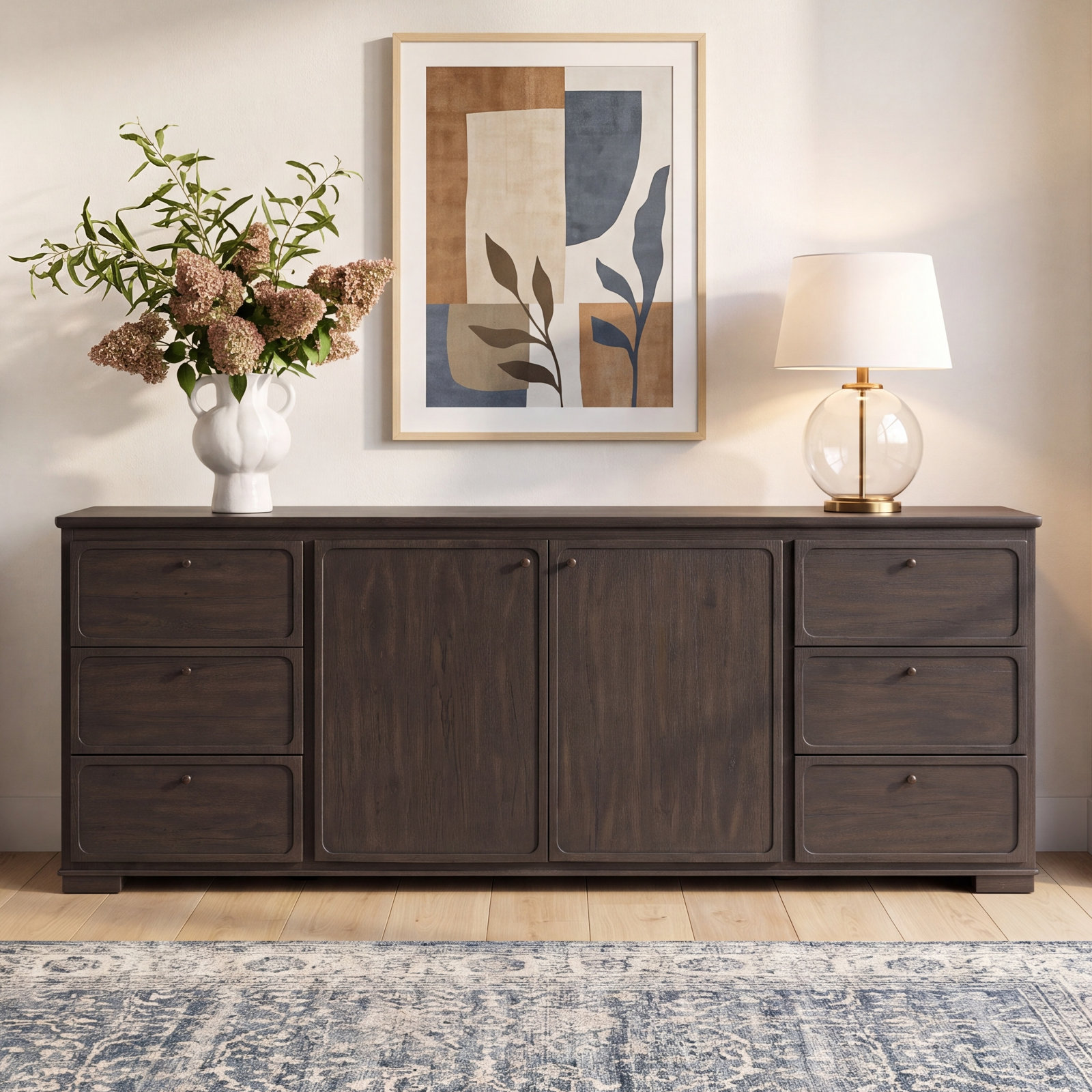 Black Oak Sideboard Cabinet