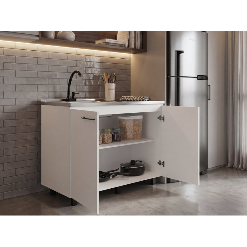 Évier utilitaire, Burwood, blanc, largeur x 39,3