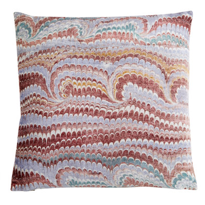 OREILLER EN VELOURS BRONTE BORDEUX 22 po x 22 po