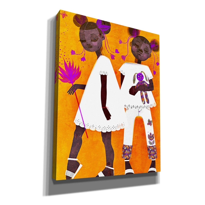 «The Petite Twins» par Erin Robinson, art mural sur toile, H 34 po x l 26 po x P 1,5 po