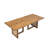 Mid-Century Modern Rectangular Waves Dining Table Set With Rattan Weave Design