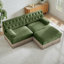 Canapé d'angle moderne en forme de L, respirant et confortable, style Chesterfield avec jupe à pompons, combinaison libre, facile à assembler, pour salon et chambre.-1433523025-1433523030