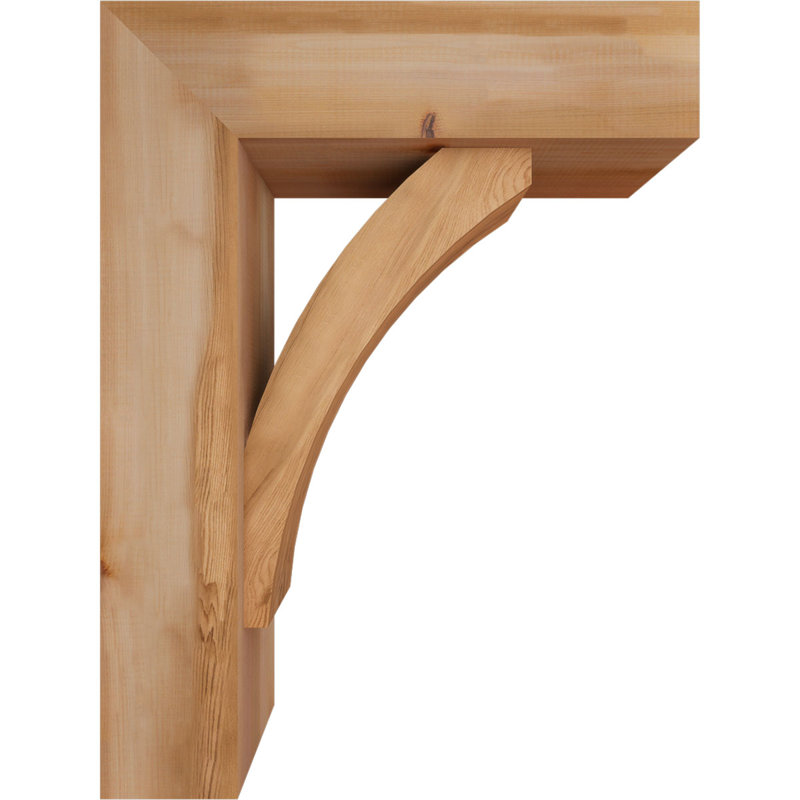 Thorton Block Bracket with Offset Brace, 32 x 24, 7 1/2"W Western Red Cedar (Smooth)