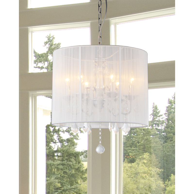 Deboer 6 - Light Dimmable Drum Chandelier