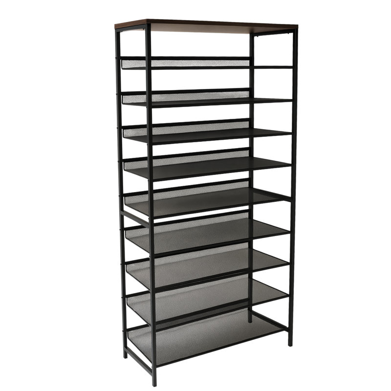 Rustic 36 Pair Shoe Rack Storage Shelves Entryway Furniture