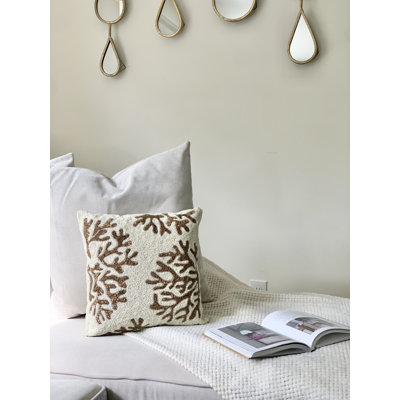 White MARCUS Beaded Throw Pillow