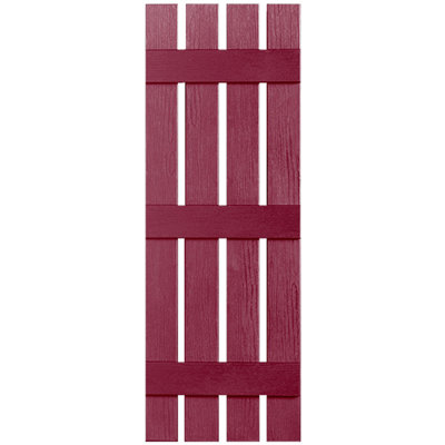 Three Batten, Four Board Open Vinyl Shutters Pair