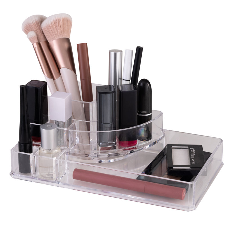 Clear Acrylic 8-Section Cosmetic and Jewelry Organizer