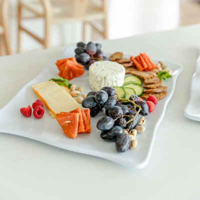 Rectangular Serving Tray And Platter Set, Decorative Tray For Food, Appetizers, Cookies, And Snacks