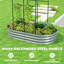 Lit de jardin surélevé galvanisé 5 x 3 x 6 pi avec treillis, argent