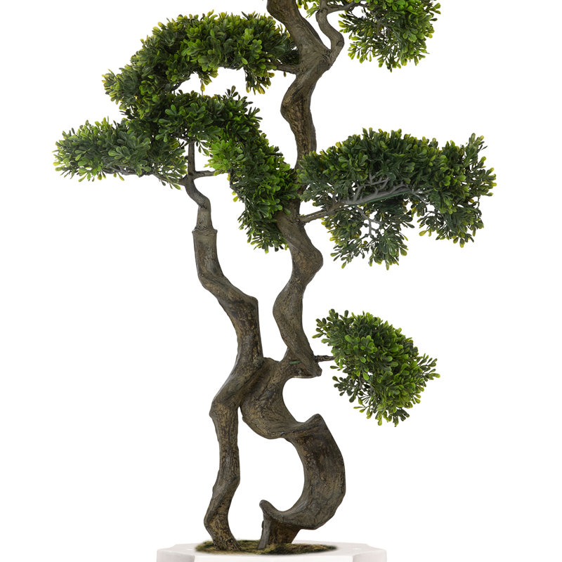 Bonsaï artificiel 51,57 "en pot, Blanc