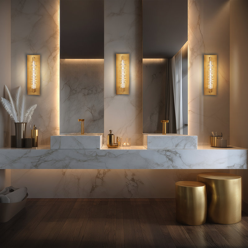 Bergy 1 - Light LED Vanity Light, 29 W, Aged Brass