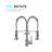 Single Handle Commercial Kitchen Faucet with Pull-Down Sprayer, Brushed Nickel, Solid Brass Body