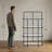 Ingels 62"H 4-Tier Metal Glass Tall Rectangular Bookcase in Blackened Bronze-886437588