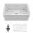 32'' L x 19" W Dual Mount Single Bowl Ceramic Drop-in/Undermount Kitchen Sink