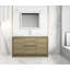Meuble-lavabo simple en chêne naturel 59 "avec lavabo intégré Allier