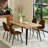 Shivani 5-Piece Modern Dining Set With Rectangular Wood Grain Table And 4 Upholstered Dining Chairs-103829952-105470483