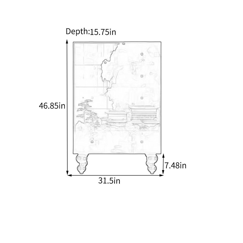 Armoire de rangement en pin avec plateau spacieux