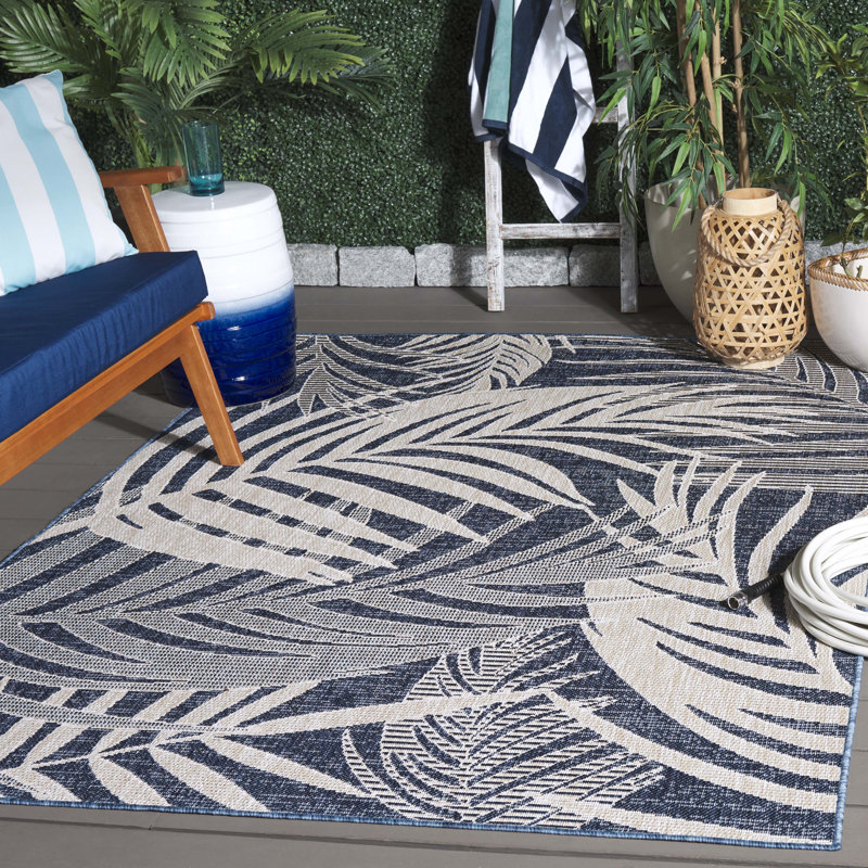 Alixs Performance Floral Indoor/Outdoor Area Rug, Rectangle 5'3" x 7'6"