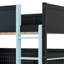 Lit mezzanine en bois avec escalier de rangement, bureau, tablettes et panneau perforé, style Esports peu encombrant pour adolescents et adultes-1491487936-1491487942