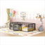 Structure de lit simple pour chambre d'enfant, fabrication en métal noir profond avec clôture de sécurité et porte qui s'ouvre