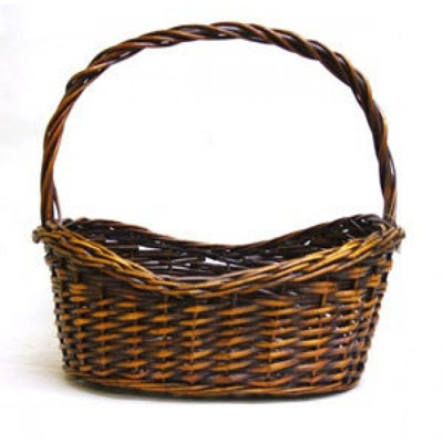 Oval Java Brown Willow Basket