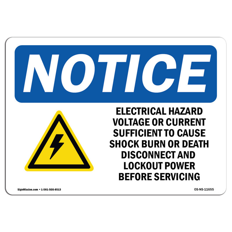Tension ou signe de danger électrique