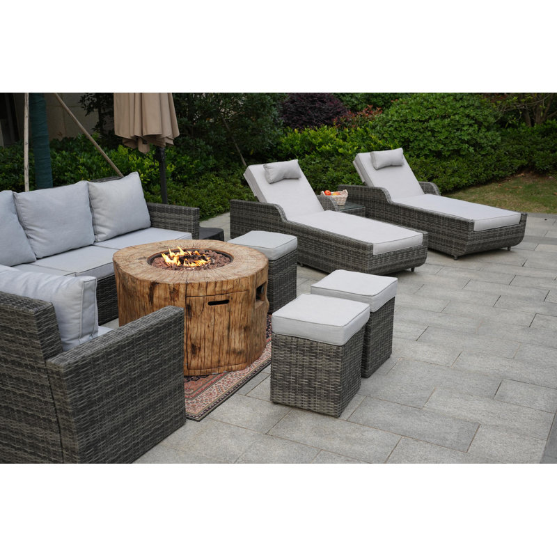 Almanza 11 - Person Patio Conversation Set with Cushions