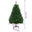 Artificial Christmas Tree with Stand Green PVC and Metal-1960690918