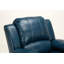 Fauteuil inclinable en cuir bleu marine