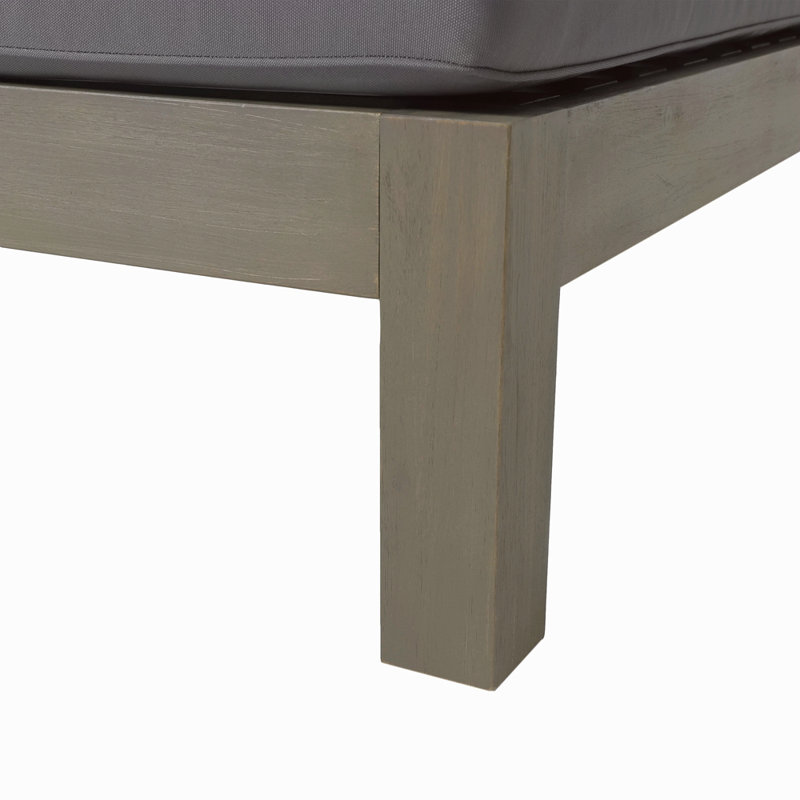 BANC D'ANGLE EN X AVEC TABLE BASSE, Gris, Gris foncé