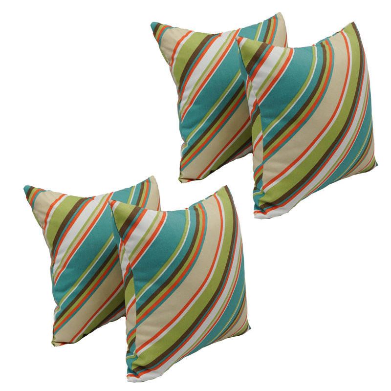 Coussin décoratif rayé intérieur / extérieur de la collection Outdoor Cushion, Opale Browning