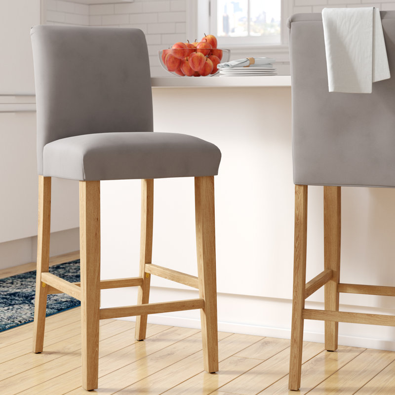 Tabouret de bar et de comptoir Hadrien, Tabouret de bar (siège d'une hauteur de 31 po), Bois naturel