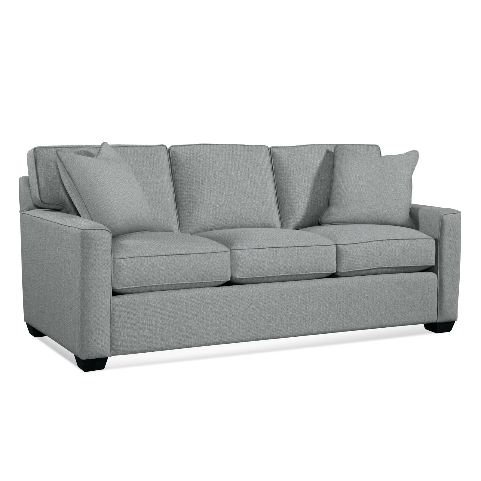 Frye 81'' Upholstered Sofa, Air Dream Mattress, Light Blue Performance Fabric, Black