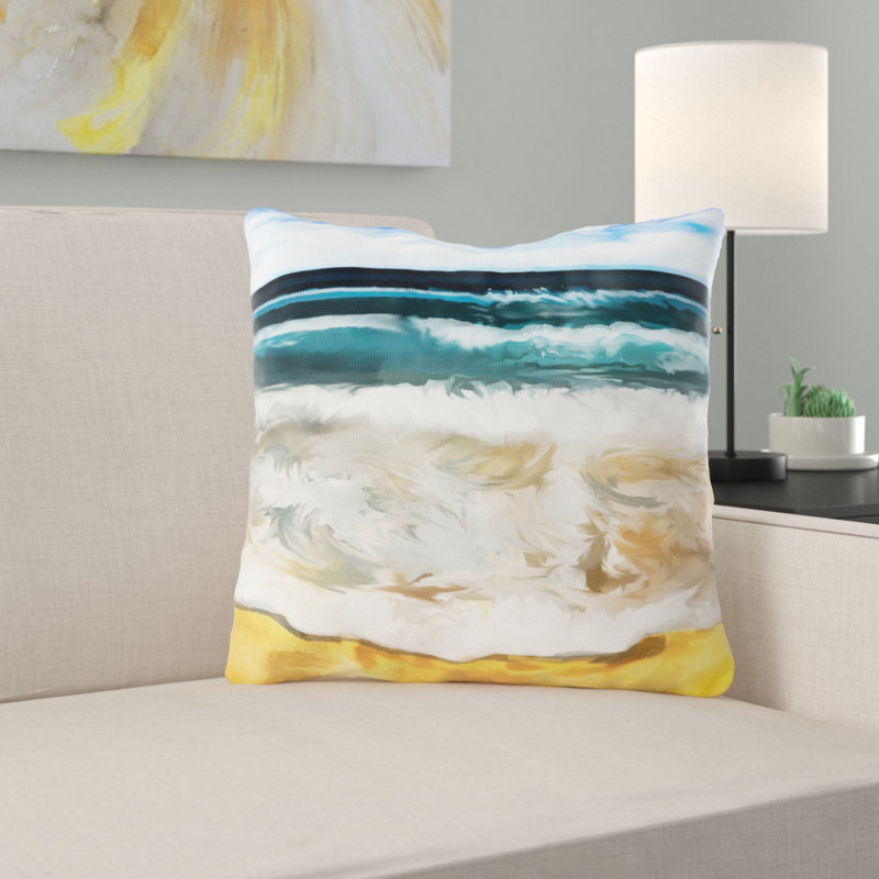 Outdoor Reversible Throw Pillow, Synthetic, Indoor
