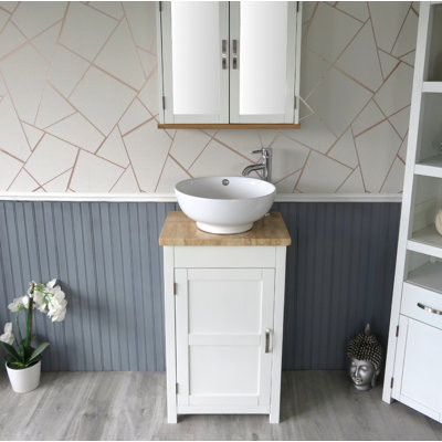 Slimline Compact 515mm Free-standing Cloakroom Vanity Unit