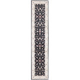 Hand-Knotted High-Quality Black and Taupe Runner