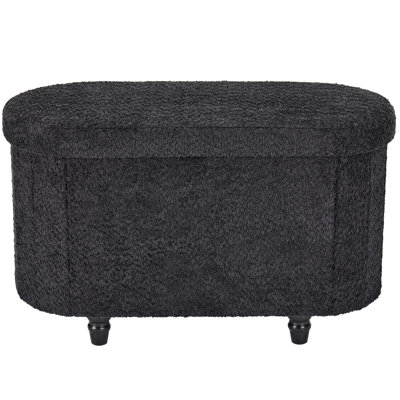 Diwansi Boucle Upholstered Rectangle Storage Ottoman by Charlton Home