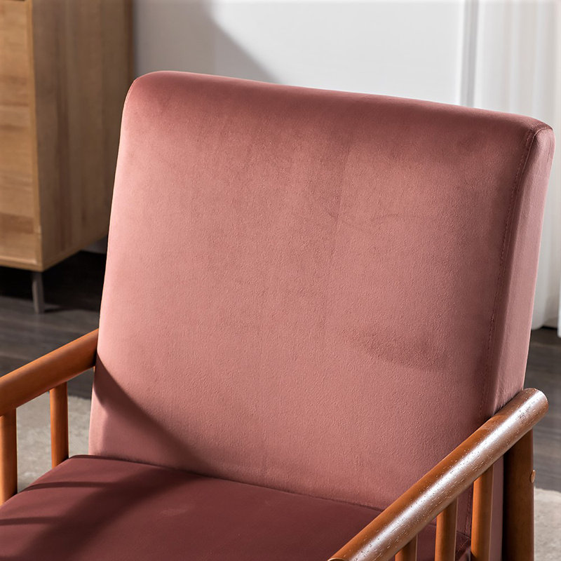 Gerame Velvet Armchair, Rose
