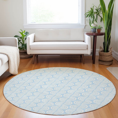 Tapis menthe intérieur / extérieur lavable à la machine Chayden ACN1056