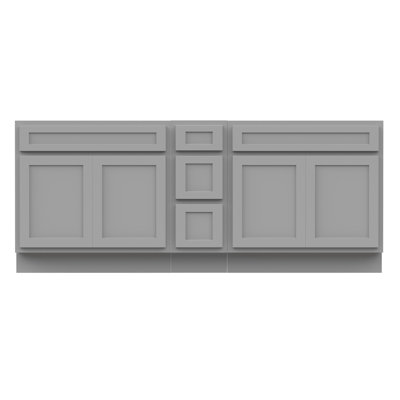 84 " Freestanding Standard Double Bathroom Vanity Base