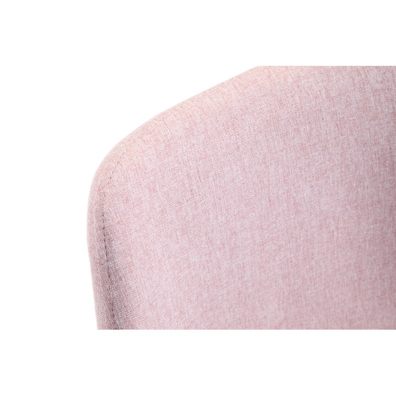 Narrows 41cm H Velvet Upholstered Upholstered Back Side Chair in Pink