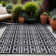 Tapis intérieur / extérieur noir / blanc Aldo