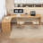 Burlywood L shaped desk,corner desk with Solid Wood-106239368-106239370