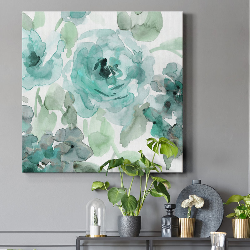 Belle's Blue II - Reproduction d'art sur toile tendue, H 24 po x l 24 po x P 1 po