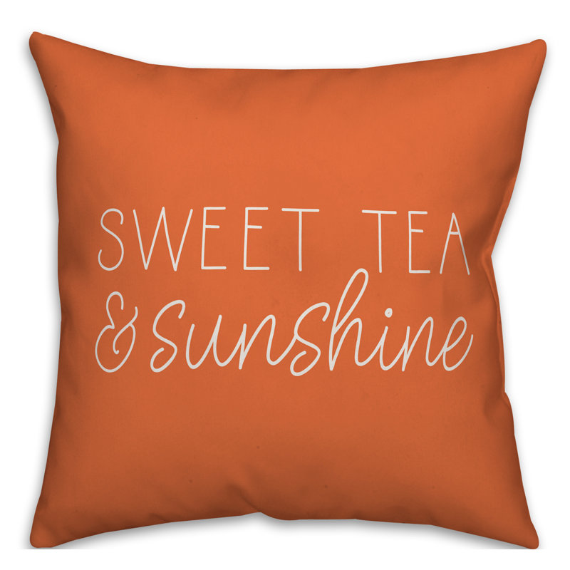  Housse de coussin carré et insert, Orange, 16 po x 16 po