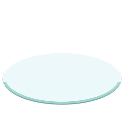 30" Tempered Glass Table Top - 2/5" Thick, Polished Edge Wear- Material Smooth For Daily Cleaning For Lobby & Coffee Tables Round Inch Impact Easy To Clean Patio