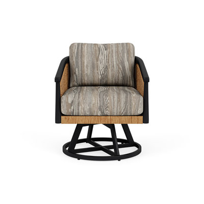 Galloway Swivel Lounge Chair In Tortoiseshell Finish