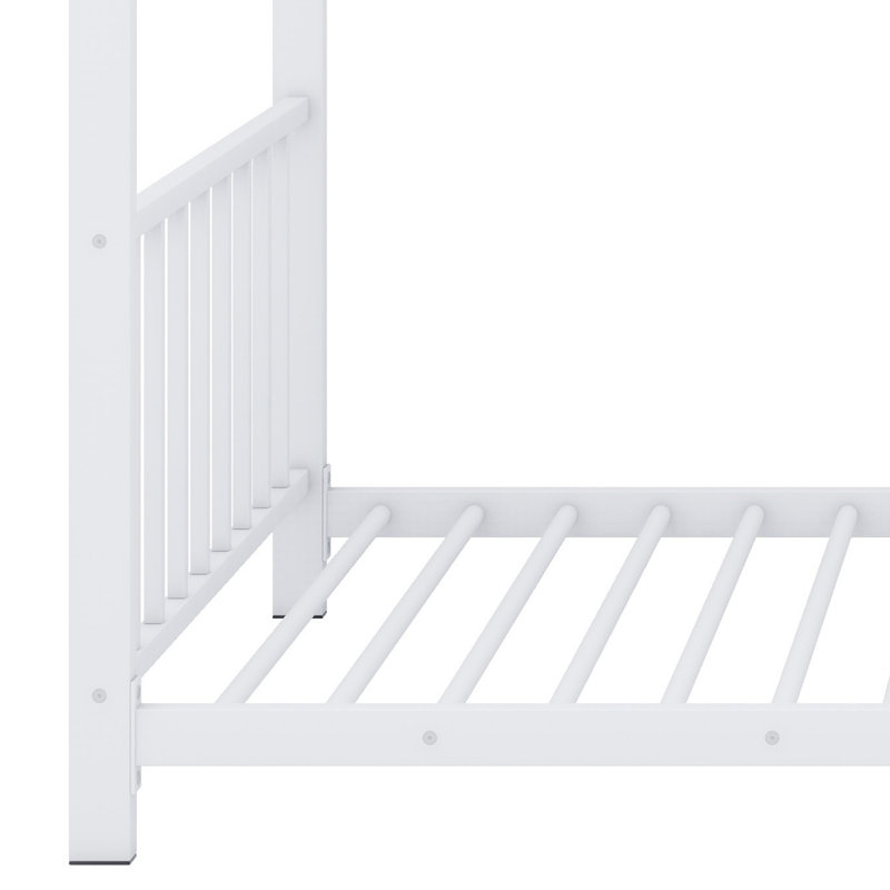 Lit plateforme en métal, Blanc